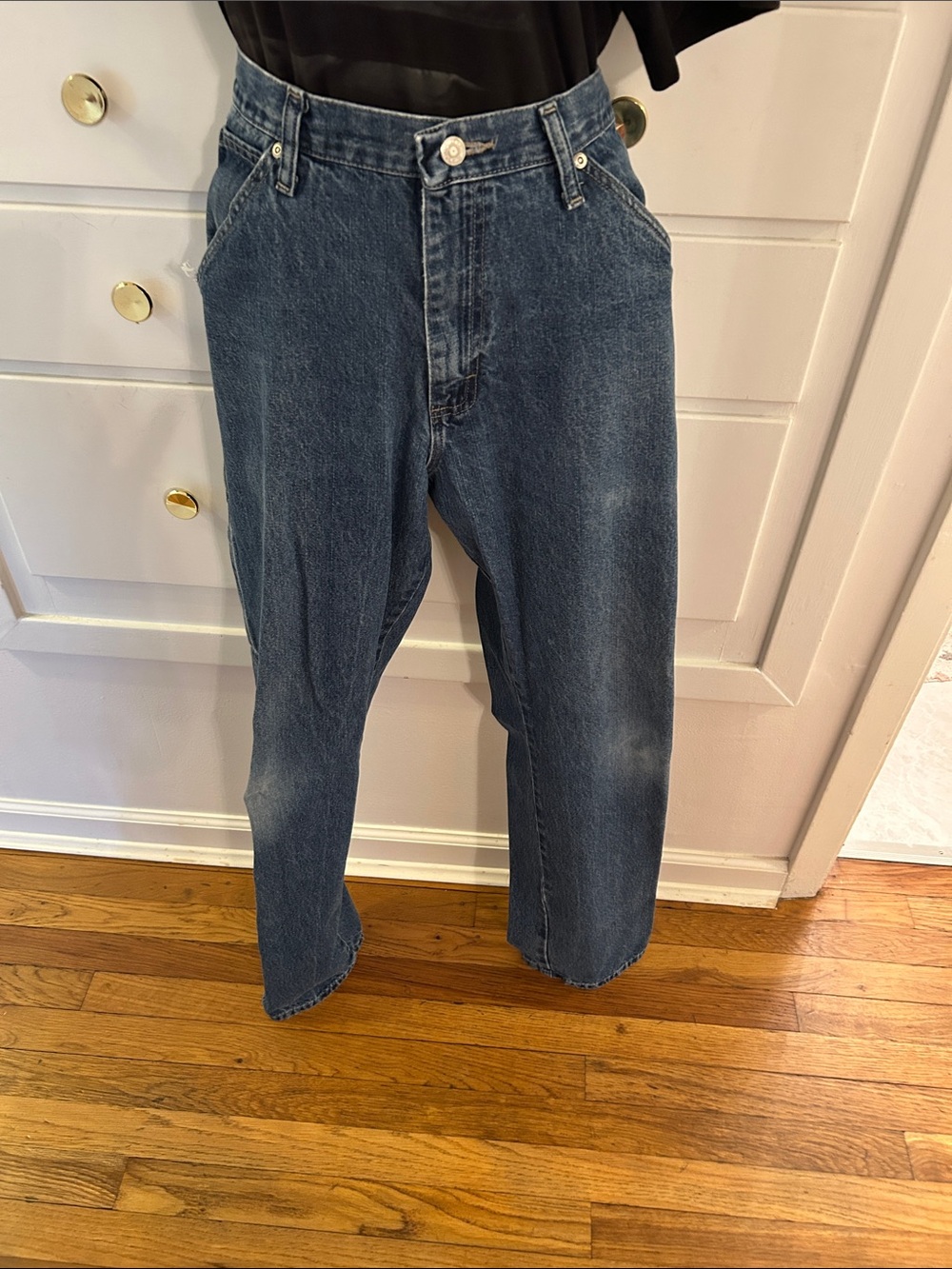 Classic Men's Carpenter Blue Denim Jeans - Relaxed Fit